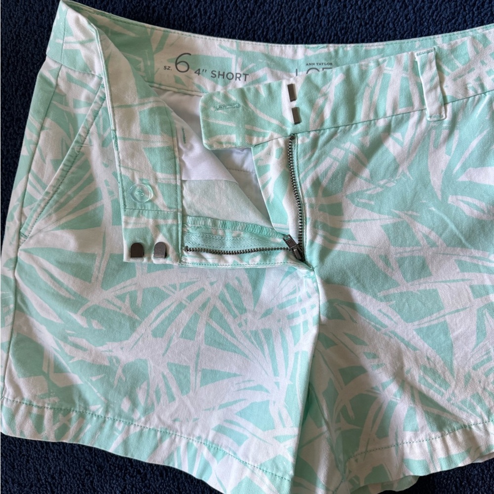 Ann Taylor LOFT 4-Inch Patterned Shorts Size 6 worn/washed once 100% cotton - Picture 5 of 8
